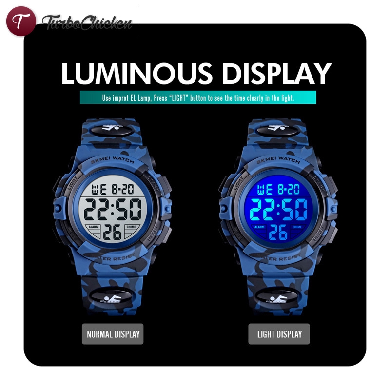 Đồng Hồ Điện Tử Thể Thao Chống Nước Có Đèn Led Cho Bé | BigBuy360 - bigbuy360.vn