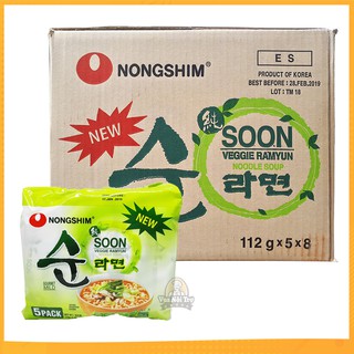 1 Thùng Mì Chay Soon Veggie Ramyun Nongshim