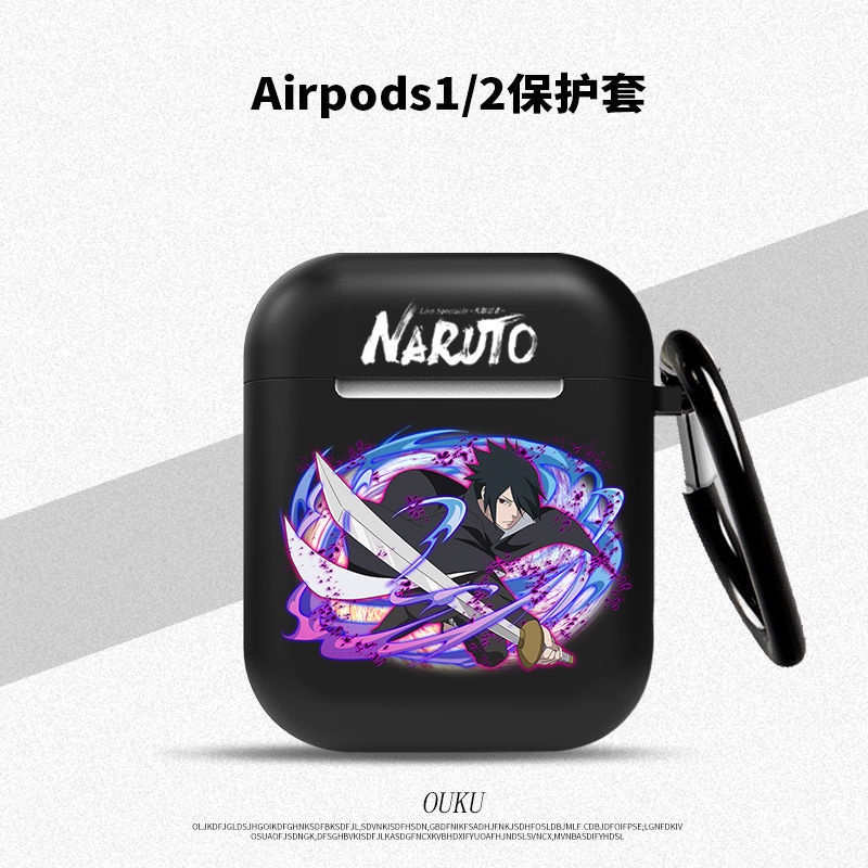 Vỏ Bảo Vệ Hộp Sạc Tai Nghe AirPods 1 2 Bluetooth Không Dây Chất Liệu Silicon Chống Trầy Hình Naruto