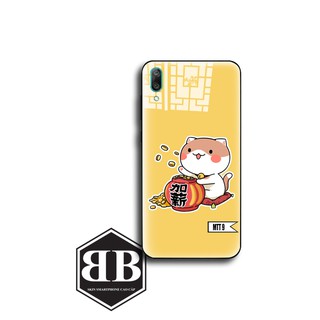 Ốp lưng kính cường lực Huawei Y6 Prime 2018 / Y9 2019 / Y7 Pro 2019 / P30 Lite in hình mèo thần tài