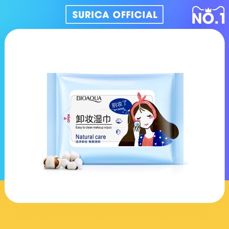 Khăn Tẩy Trang Bioaqua Khăn Giấy Ướt Tiện Lợi Sạch Da 100% cotton Surica BTT02 (25c)