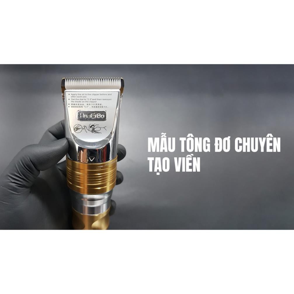 Tông đơ cắt tóc 2 pin HUERBO F10 cao cấp máy chạy em kèm bộ kéo cắt tỉa - Tăng đơ hớt tóc người lớn, trẻ em-PK store mal