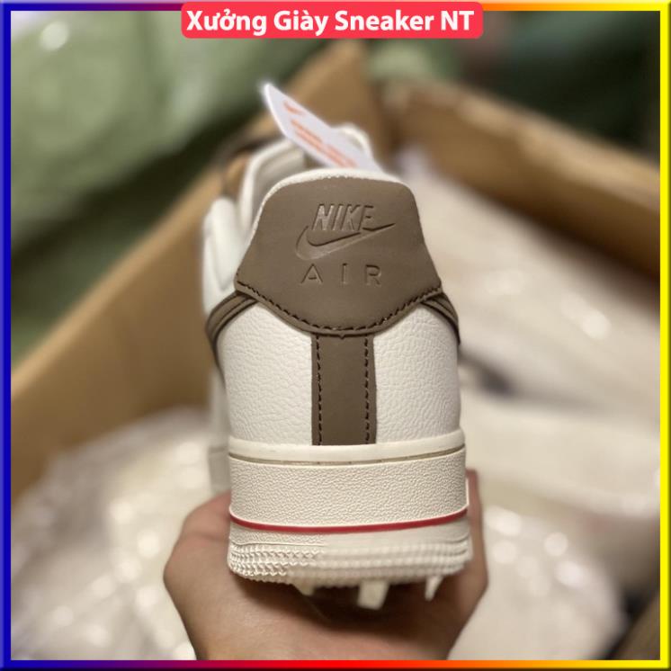 Giày thể thao nike_AF1 vệt nâu, Giày sneaker air force 1 low premium white brown nam nữ cực chất dễ phối đồ 2021 | BigBuy360 - bigbuy360.vn