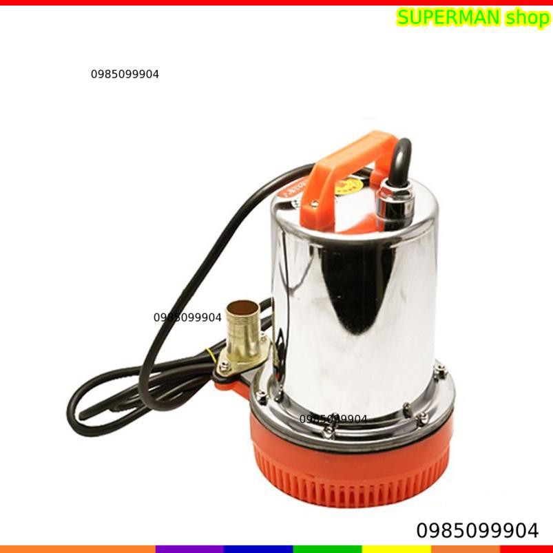 Bơm tỏm thả bơm chìm vỏ nhựa ắc quy, bơm thoát nước xả - Máy Bơm chìm inox dùng điện DC 12V 24V công suất 180W