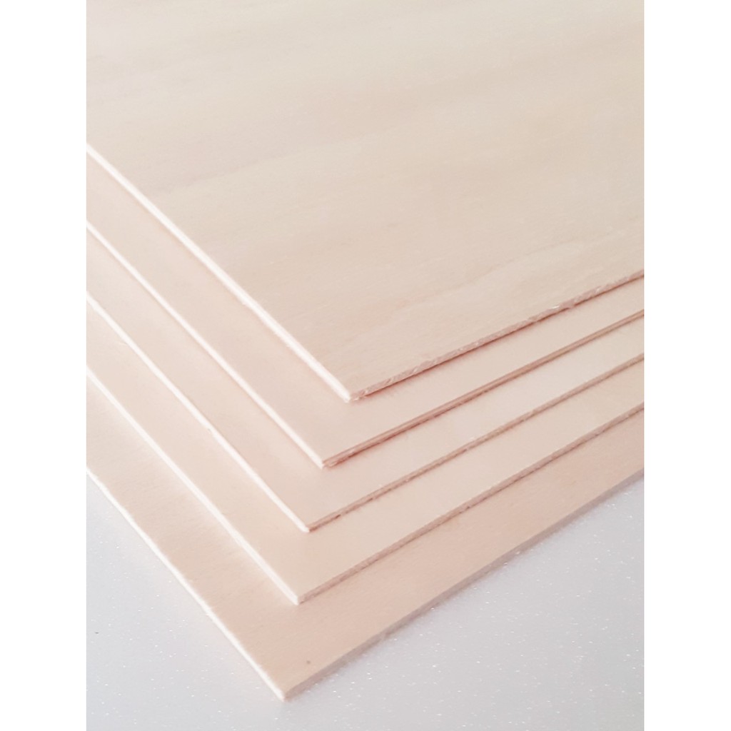 (Combo) 4 tấm Gỗ ép nhập khẩu (Plywood) 21cmx30xcm, dầy 2mm, chuyên dụng làm mô hình