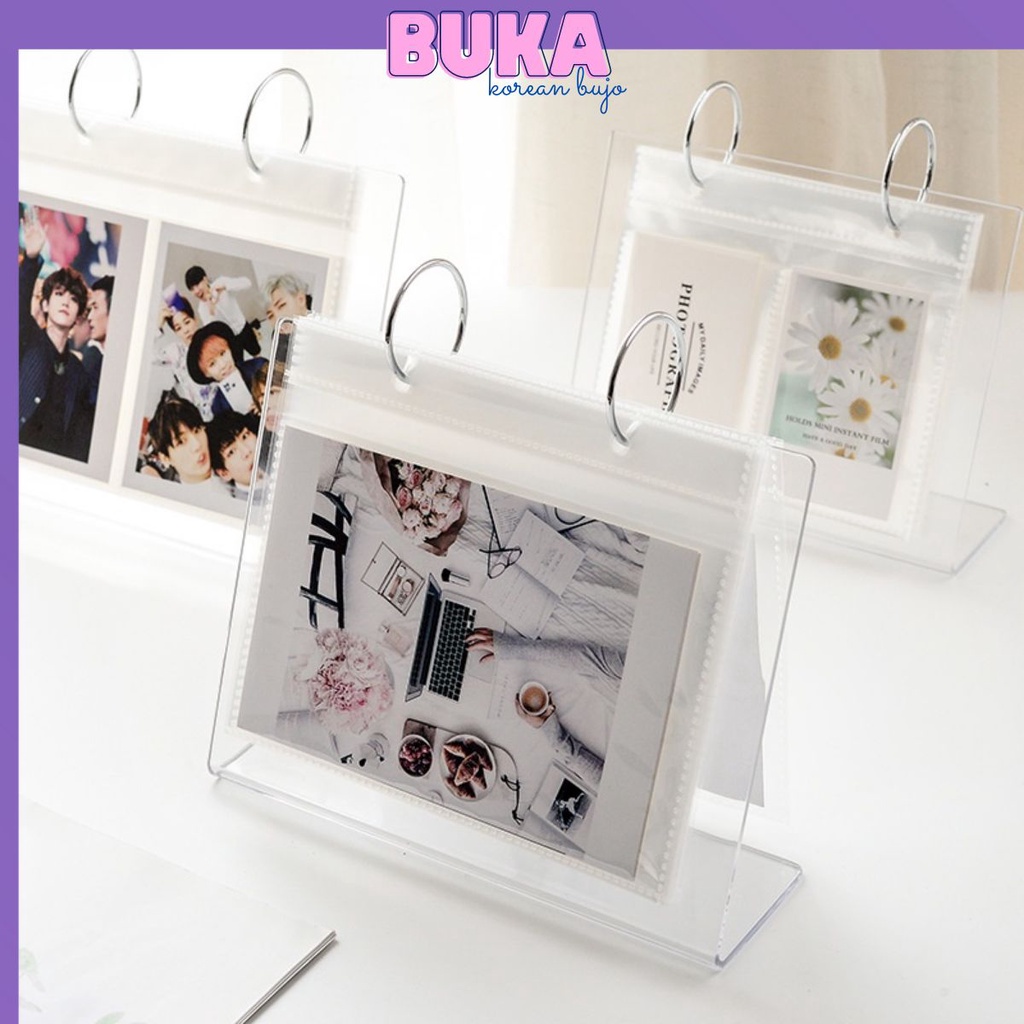 Album khung ảnh Buka để bàn trong suốt đựng ảnh Polaroid xinh xắn KT 16,5*13,5 SMA