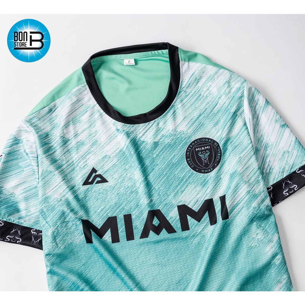 Bộ quần áo đá bóng nam nữ câu lạc bộ Miami CF, chất thun lạnh thoáng mát của Bon_store