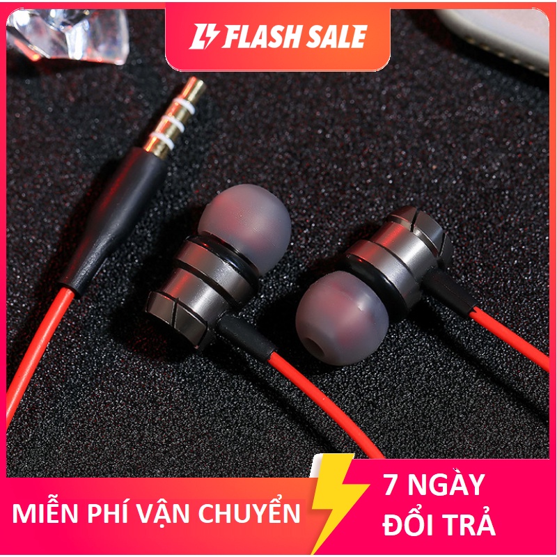 Tai Nghe Có Dây 3.5Mm J17, Âm Trầm Nổi Hi-Fi, Có Mic Tương Thích Các Dòng Điện Thoại.