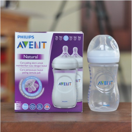 [CHÍNH HÃNG] Bình Sữa Philips Avent Nature Cổ Rộng Cho Bé 125ml/260ml/330ml