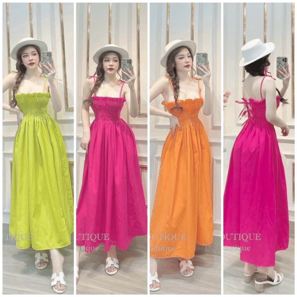 [HCM] Đầm maxi đi biển cho mùa hè dài siêu xinh xắn tôn dáng cực hot KME FASHION