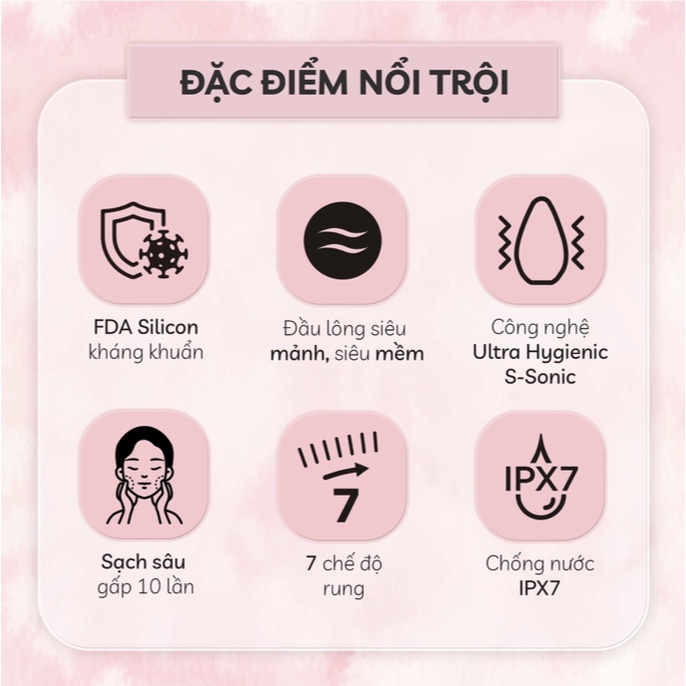 Máy rửa mặt mini cầm tay Crenot Nia P5 silicone siêu mềm sóng âm sạch sâu lỗ chân lông chăm sóc da dầu mụn nhạy cảm