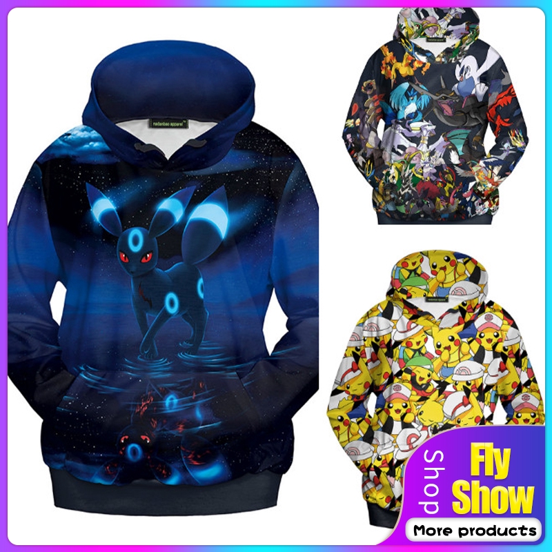 Áo Hoodie Tay Dài In Hình Pokemon Độc Đáo | BigBuy360 - bigbuy360.vn
