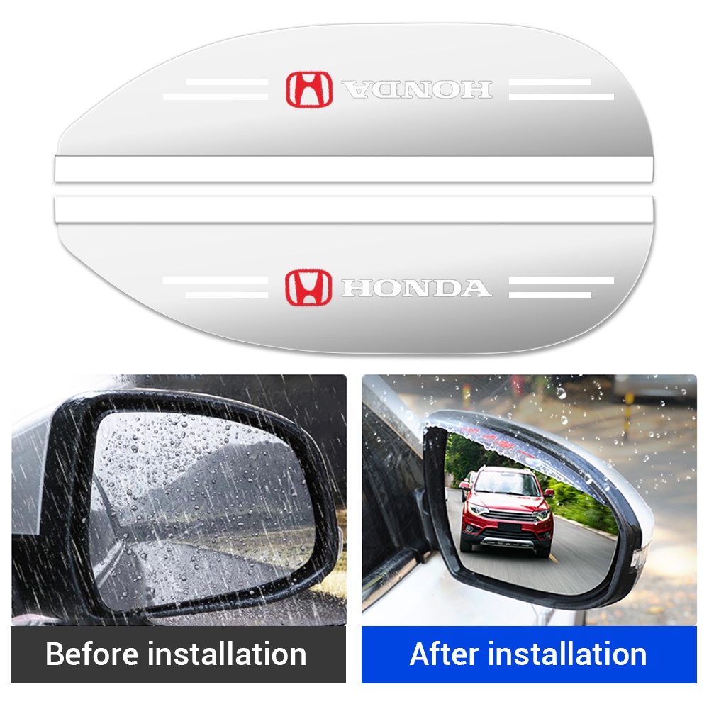 HONDA Set 2 Ốp Gương Chiếu Hậu Chống Nước Mưa Cho Freed Brio City Civic CRV HRV BRV Jazz FD/FC Accord Pcx