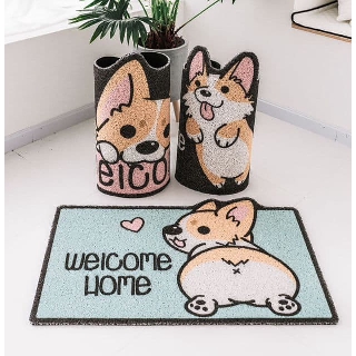 Thảm chùi chân chất liệu nhựa rối hình thú cute