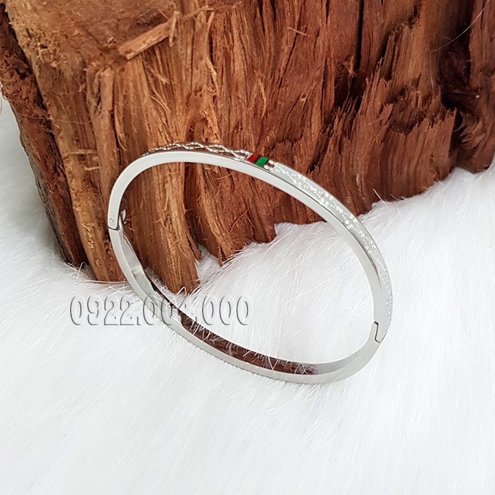 Vòng tay nữ bảng mỏng khắc hoa văn GC.