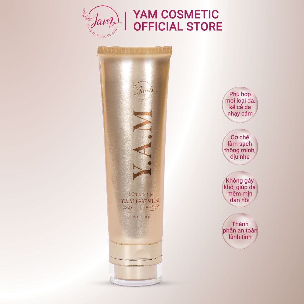 Sữa Rửa Mặt YAM Cosmetic Tạo Bọt Dịu Nhẹ Giảm Viêm Và Ngăn Ngừa Mụn Hiệu Quả Dành Cho Da Mụn Nhạy Cảm Chai 100g