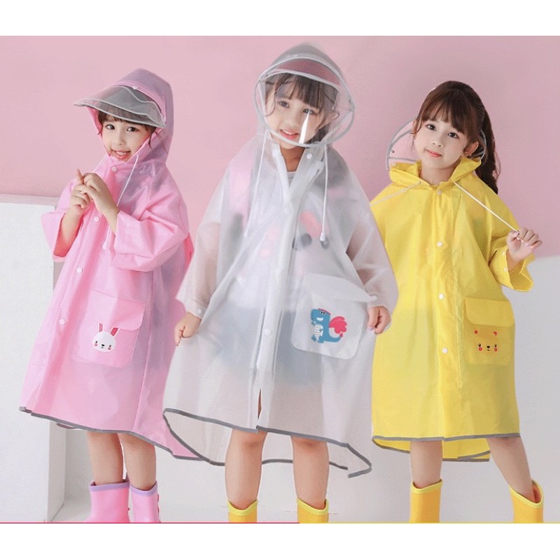 Áo mưa cho bé và mẹ form rộng có thể mang balo Hàng có sẵn