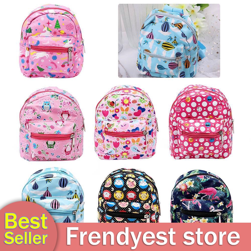 ♚Frendyest♚Fashion Children Girls Mini Backpack 3D Colorful Floral Print School Bags