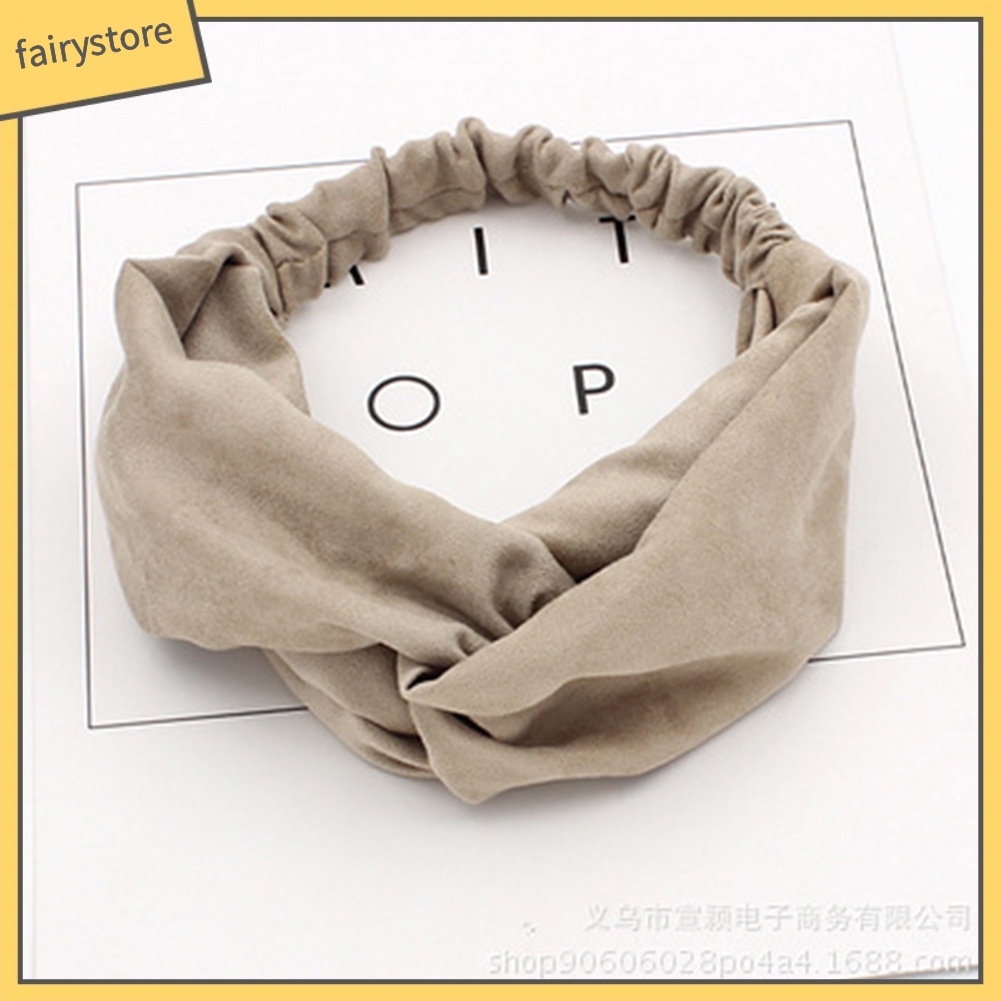 Băng Đô Cài Tóc Màu Trơn Thiết Kế Đơn Giản Cho Nữ