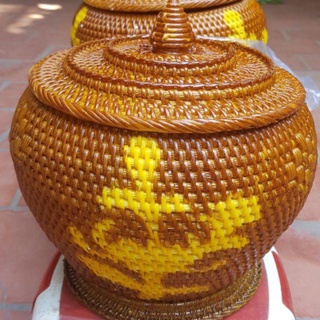 ẤM GIỎ Ủ TRÀ MÂY ĐAN