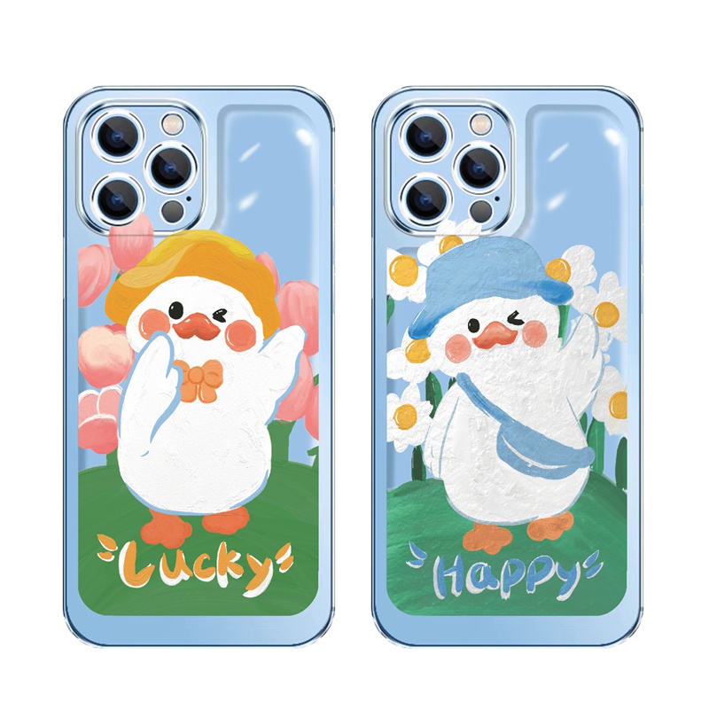 Suntaiho Ốp lưng iphone Ốp Điện Thoại Mềm Trong Suốt In Hình Vịt Hoạt Hình Cho iPhone 11 / pro / 13 pro / Max 12 pro / Max / Xs Max / XR / 7 / 8 Plus