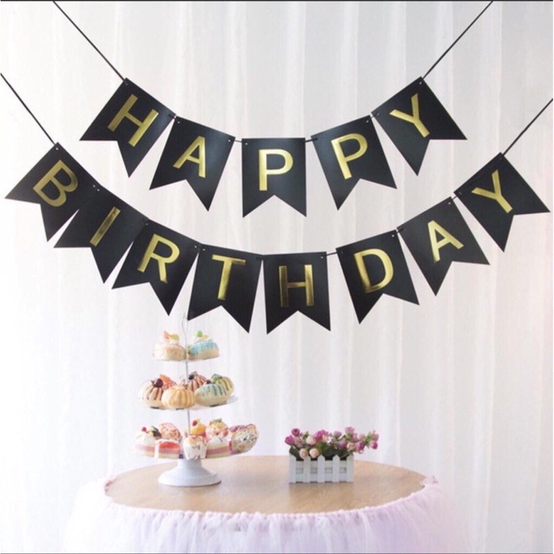 DÂY CHỮ HAPPY BIRTHDAY GIẤY TRANG TRÍ SINH NHẬT GIÁ TỐT