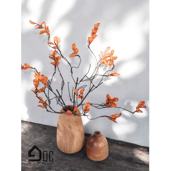 Set Lọ hoa gỗ trang trí, bình hoa gỗ nghệ thuật, đồ decor