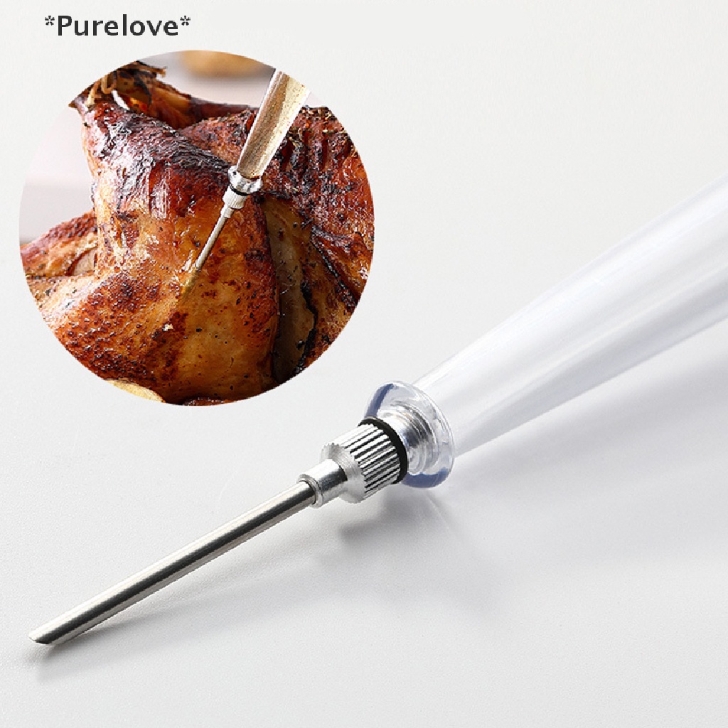 Hot Chicken  BBQ Baster Clear Tube Syringe Pump Pipe Meat Food Flavour Brush LAZ 