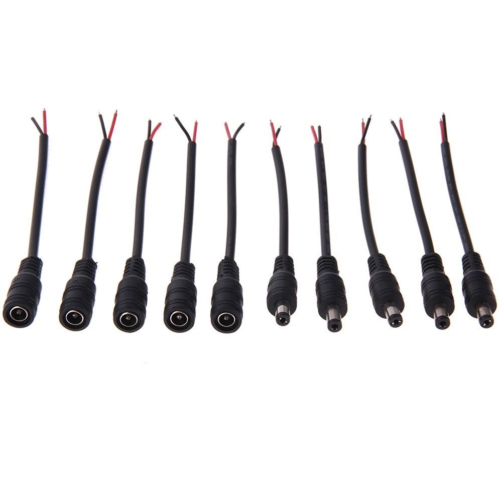 Set 5 Cặp Dây Cáp Nối Dài 15cm 5.5x2.1mm 12v Nhiều Màu Sắc