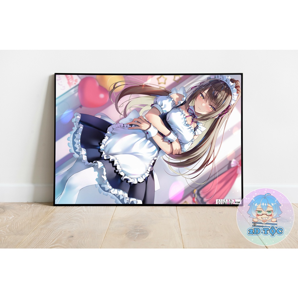 TRANH POSTER A3 CHABASHIRA SAE KUSHIDA KIKYŌ ANIME MANGA CHÀO MỪNG ĐẾN LỚP HỌC ĐỀ CAO THỰC LỰC - 2D TỘC SHOP