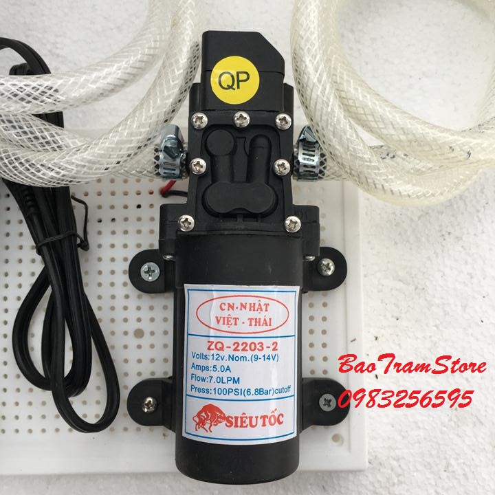 Bộ tăng áp bình nóng lạnh, máy giặt dùng máy bơm tăng áp mini tự ngắt Việt Thái ZQ-2203 -FL-5200)