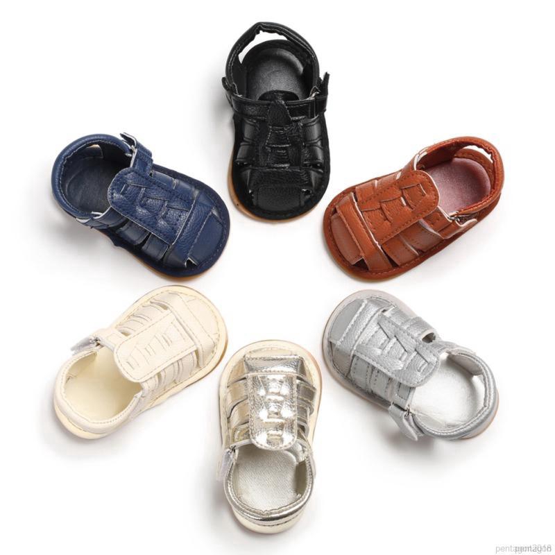 Sandal da PU đế mềm chống trượt cho bé trai