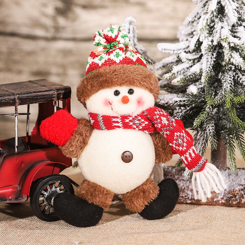 Búp Bê Hình Ông Già Noel / Người Tuyết / Tuần Lộc Có Đèn LED Phát Sáng Trang Trí Nhà