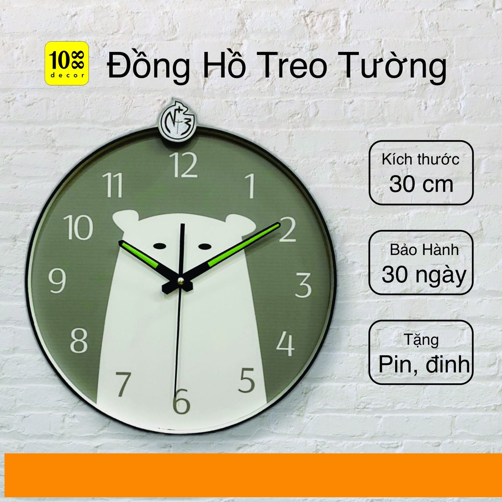 ĐỒNG HỒ treo tường trang trí dành cho bé yêu - 30cm