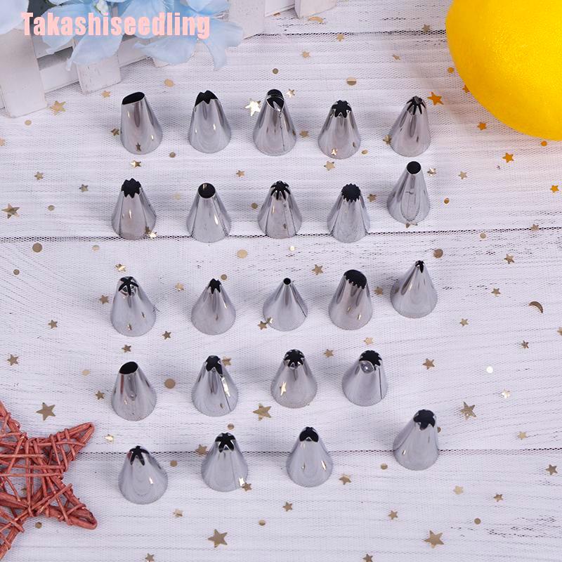 Bộ 24 / 36 / 48 Dụng Cụ Bắt Kem Trang Trí Bánh Bằng Inox Chuyên Dùng