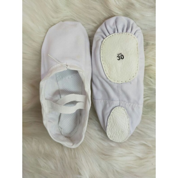 Giày múa bale trắng có đế tốt cho trẻ em và người lớn