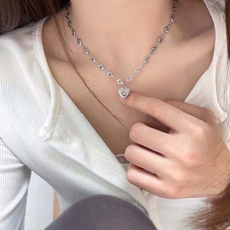 Dây Chuyền Thép Titan Không Phai Màu Sáng Kiểu Dáng Sang Trọng Thời Trang Mùa Hè Cho Nữ