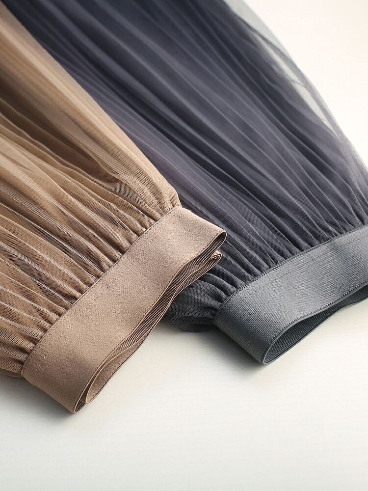 Chân váy loang xếp li công chúa quảng châu dáng dài