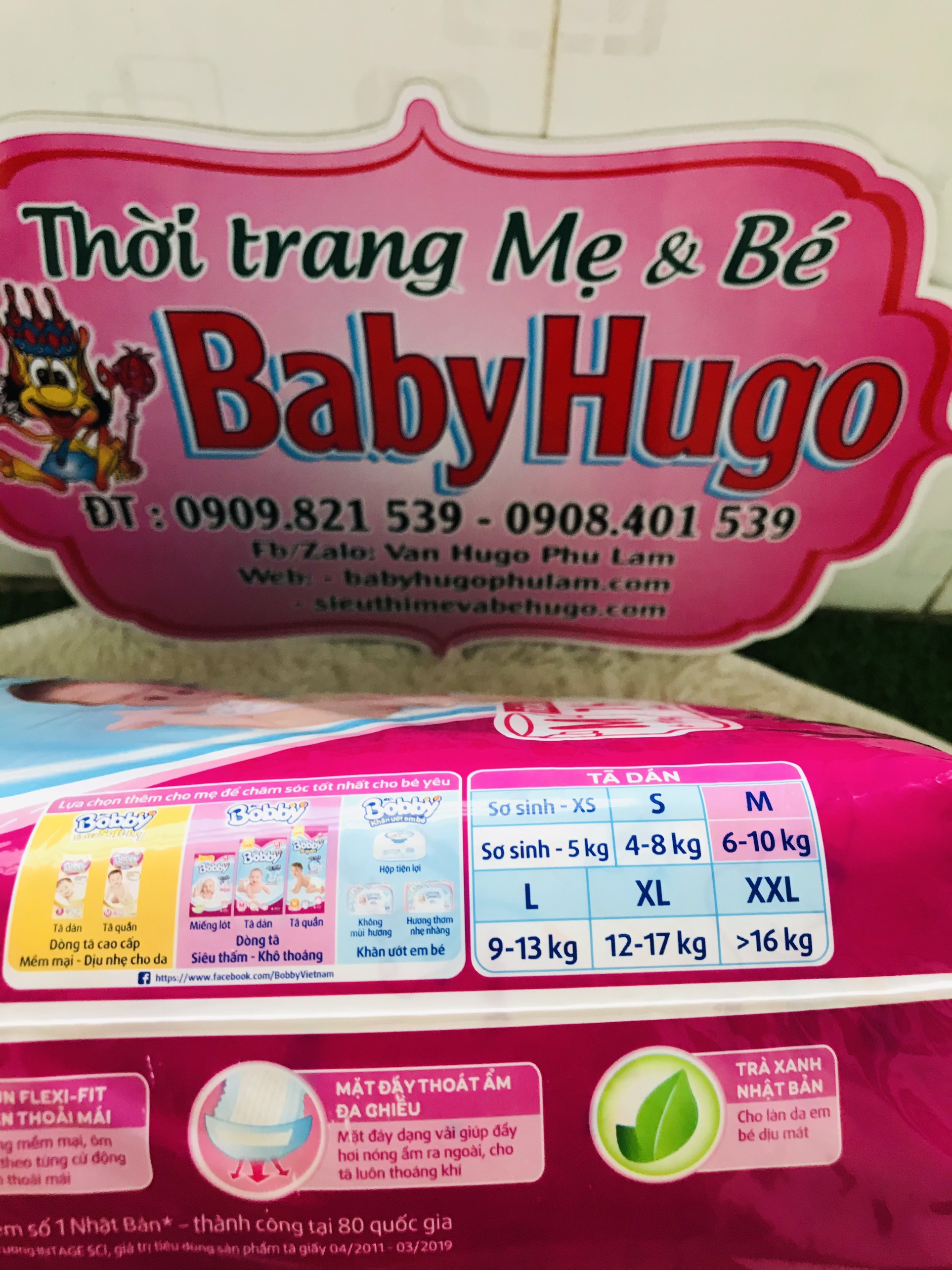 TÃ DÁN BOBBY SIÊU THOÁNG SIZE M 76 MIẾNG (6- 10kg)