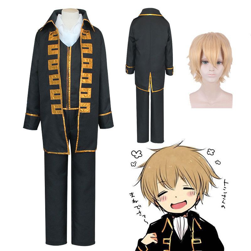 Anime Gintama Cosplay Costume Shinsengumi Okita Okita Sougo Uniform Outfit Suit