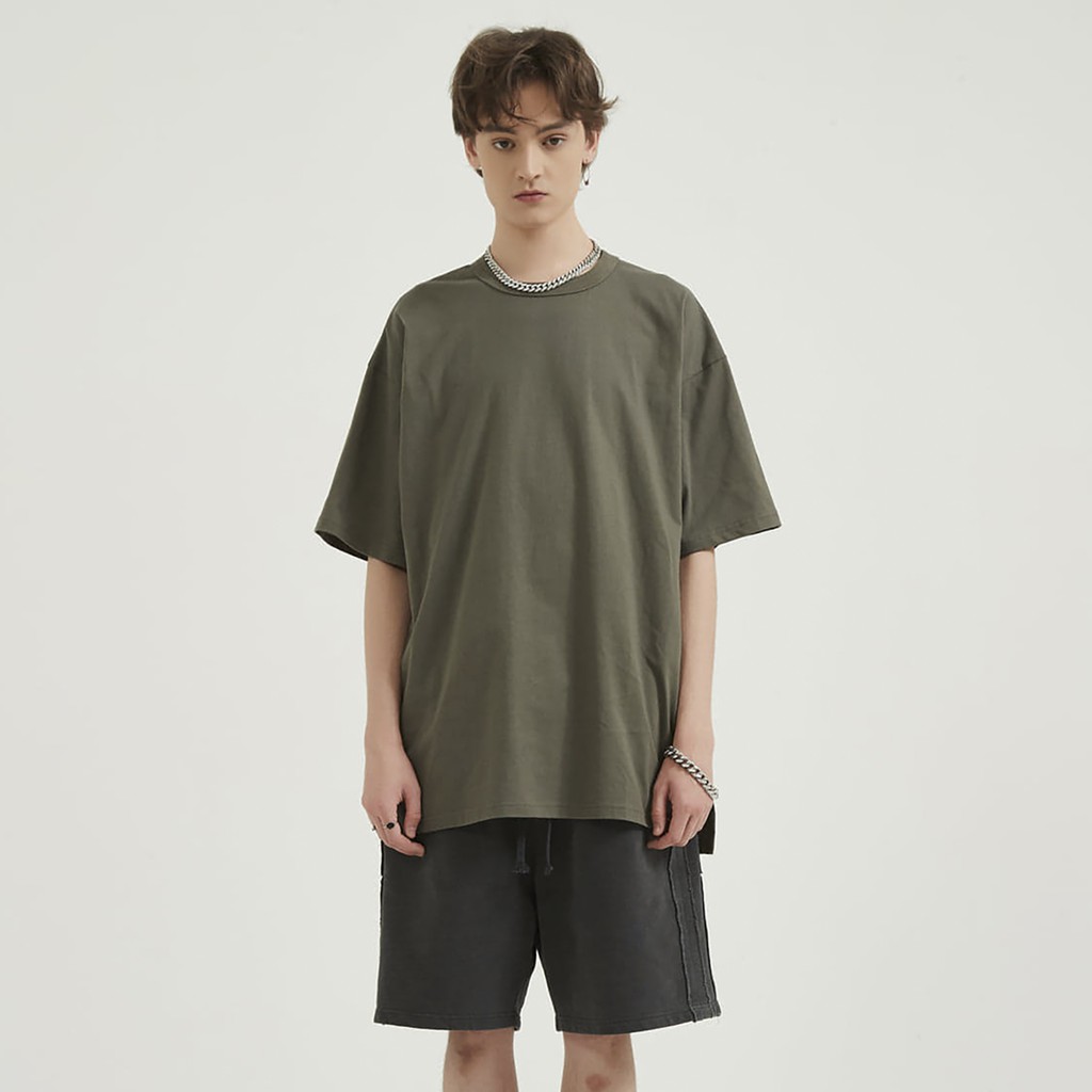 Áo thun nam nữ DECAO form Oversize Basic Xẻ tà