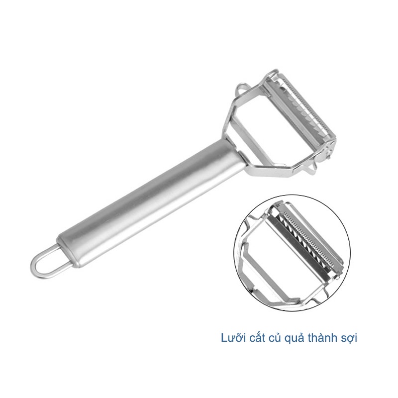 Dụng cụ gọt, bào sợi rau củ quả cầm tay bằng thép Inox không gỉ tiện lợi vinhhome.store