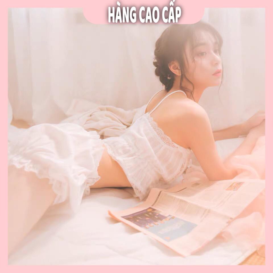 Bộ đồ ngủ sexy quần đùi áo croptop hai dây gợi cảm | BigBuy360 - bigbuy360.vn