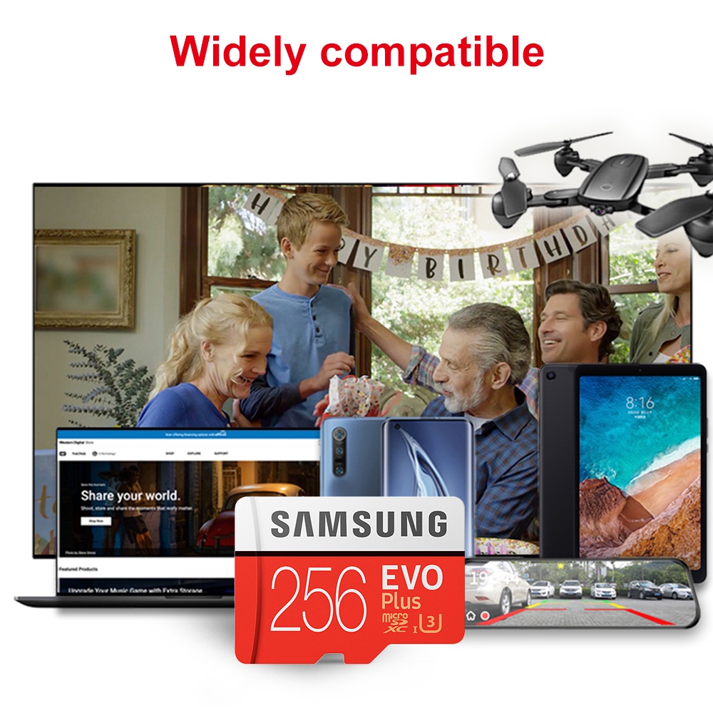 Thẻ nhớ Samsung Pro Evo 32GB / 64G / 128G / 256GB Micro SD Samsung Pro Evo Plus Class 10 TF | BigBuy360 - bigbuy360.vn