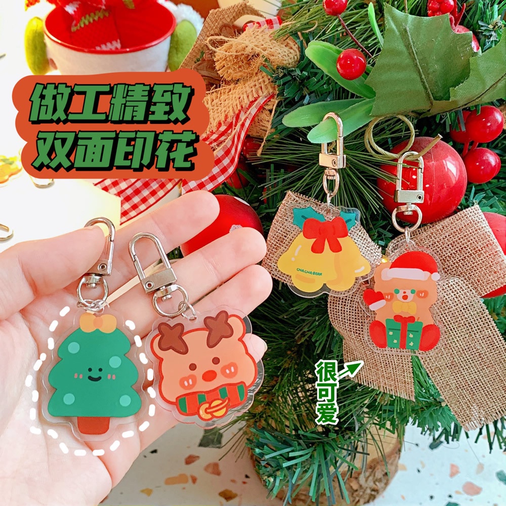 Móc khóa cute treo balo chủ đề noel 2022