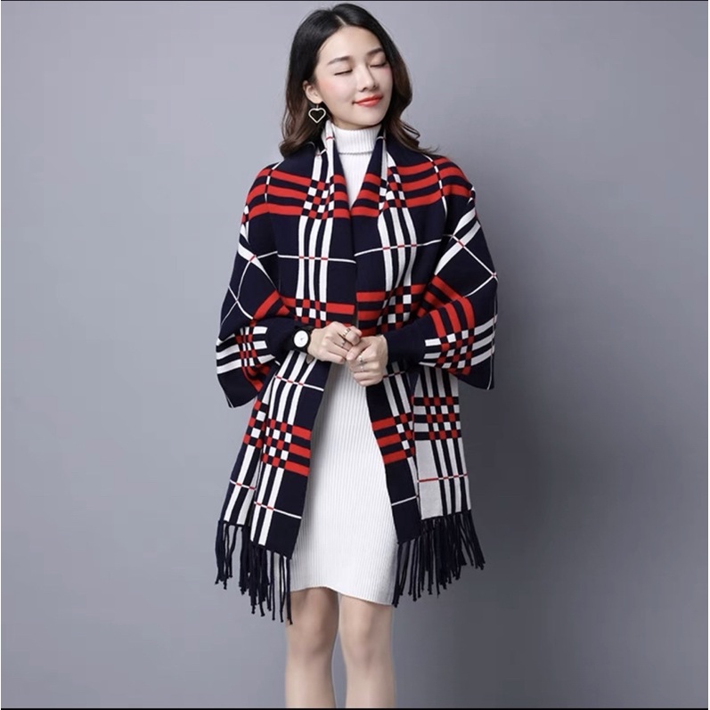 Áo len kiểu khăn choàng