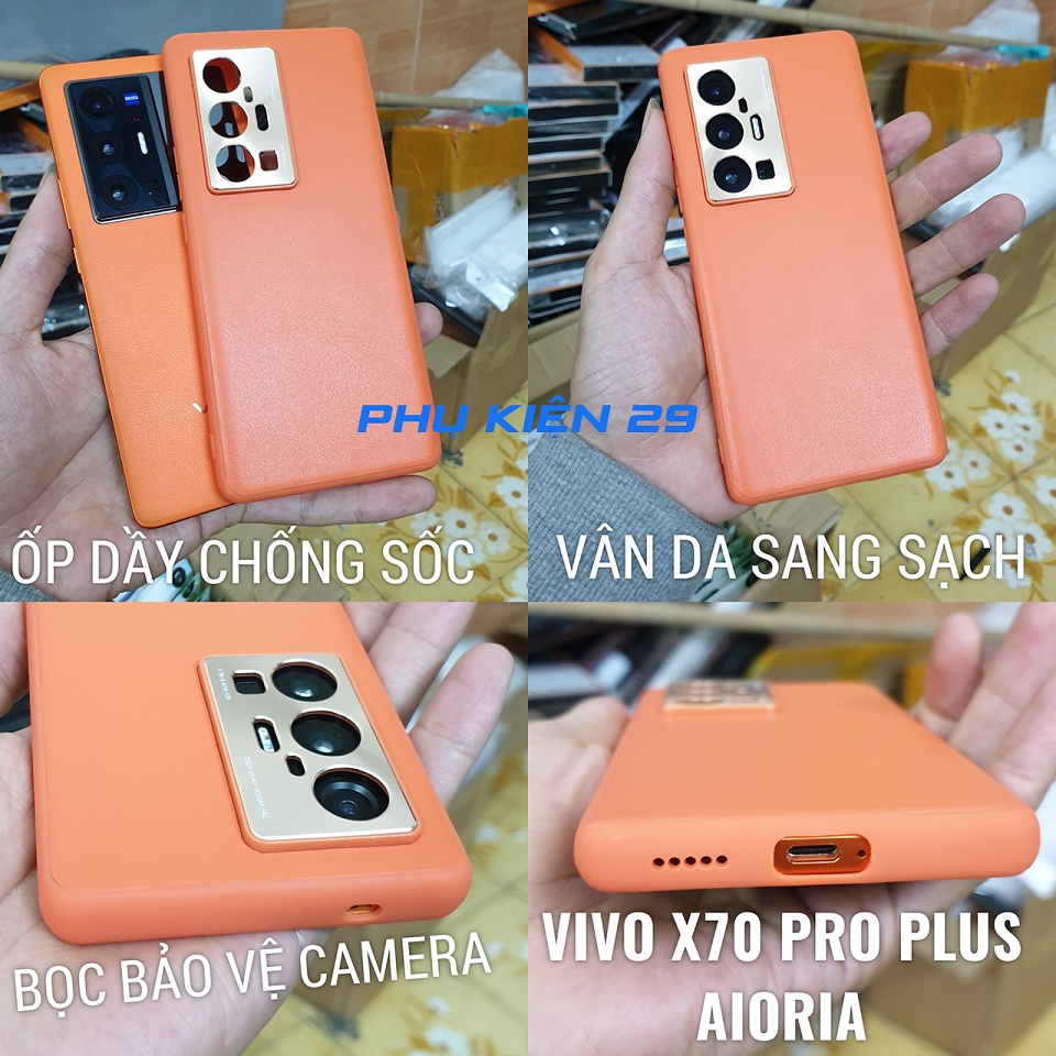 Ốp lưng da AIORIA cao cấp chống sốc, bảo vệ camera