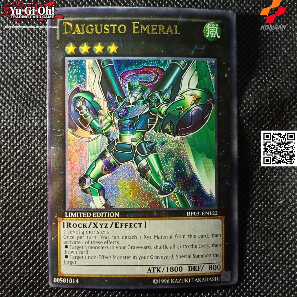Lá Daigusto Emeral cơ giáp gundam Bài Yugioh hiệu ứng Secret Rare TẶNG Top Loader bọc nhựa 1458 D3 42