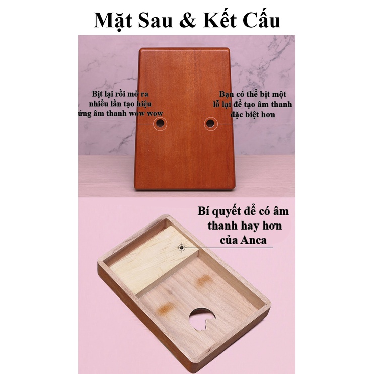 Đàn Kalimba 17 Phím, Kalimba 21 Phím, Kalimba trong suốt, kalimba giá rẻ Hãng Anca - Full Phụ Kiện