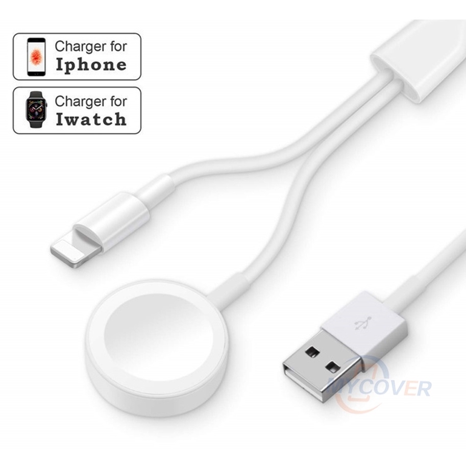 Watch Fast Charger Cable Wireless for Apple iWatch Series 5 4 3 2 1 Portable USB Phone 2 in 1 Cables iPhone X Xs 11 Max